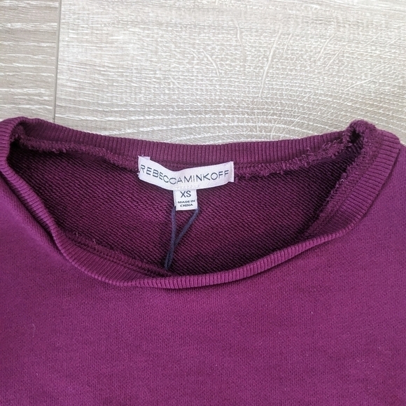 HOST PICK • Rebecca Minkoff Ellison Plum Pearl Sweatshirt - size XS - Picture 7 of 7